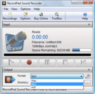 RecordPad Sound Recorder screenshot